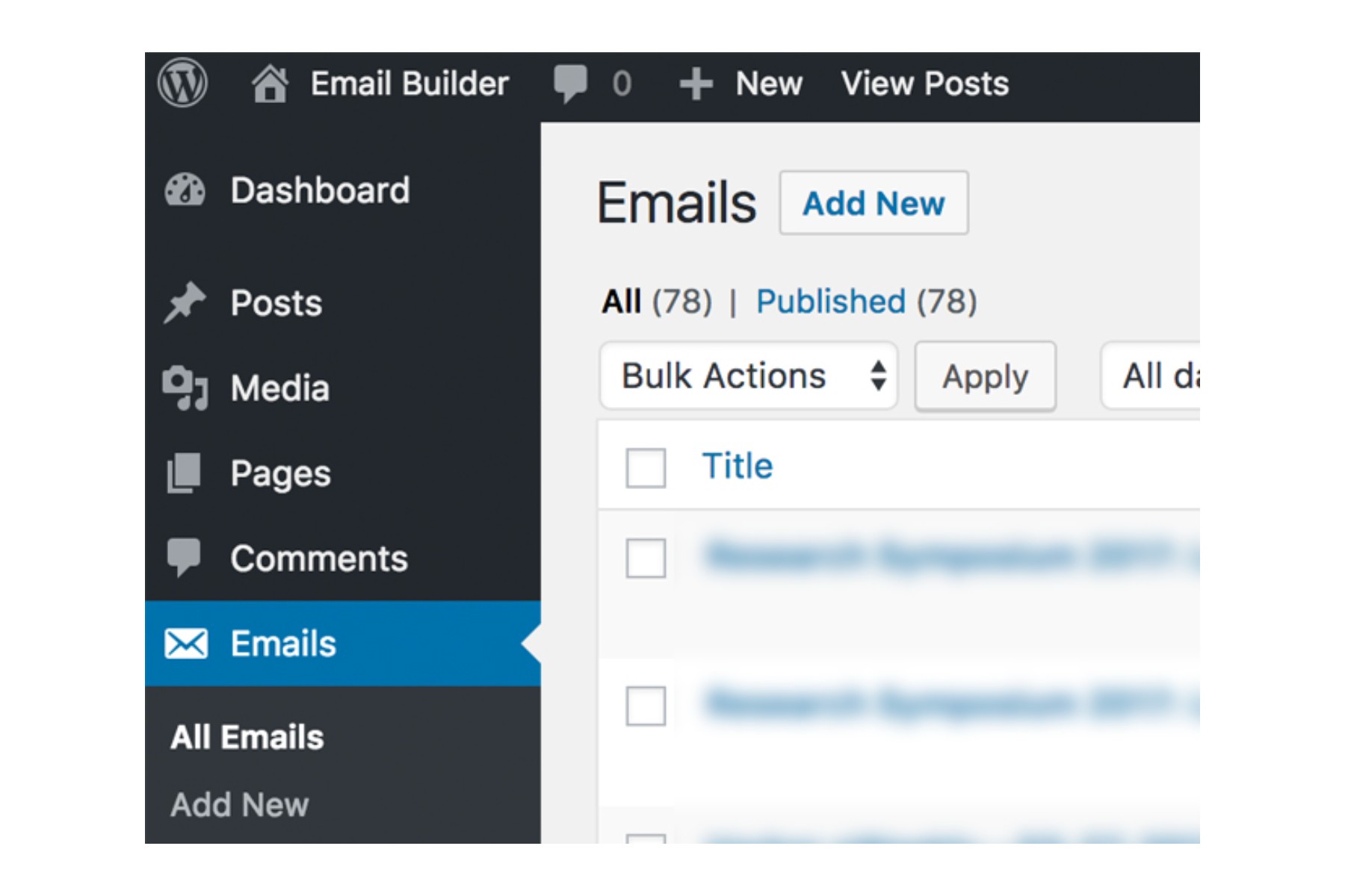 Email Campaign Builder: email management