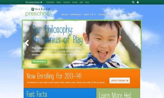 Web Design: New Preschool Division